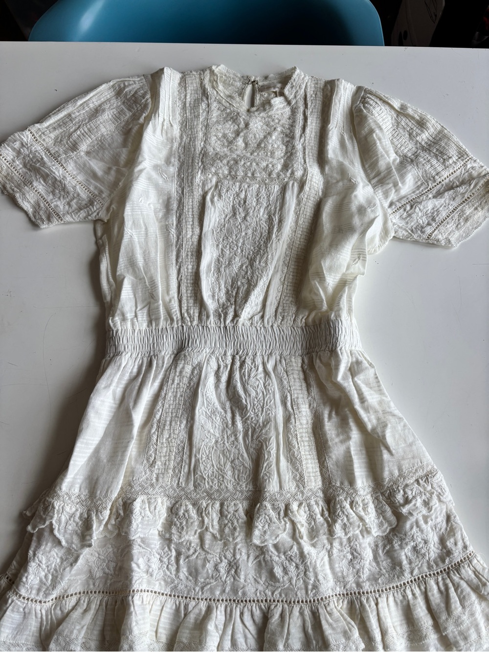 LoveShackFancy Natasha Dress in White